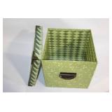 Decorative Square Storage Box with Floral Design