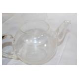 Set of Glassware with Pitcher, Teapot, and Champagne Glasses