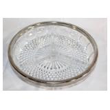 Set of 2 Vintage Glass Dishes - Round and Heart Shaped