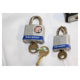 Collection of 7 Padlocks and Keys with Decorative Box