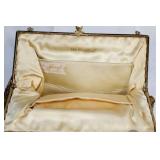 Vintage Gold Beaded Josef Purse with Satin Lining