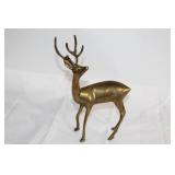 Vintage Brass Deer Figurine 11.5 Inches Tall