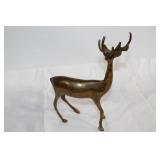 Vintage Brass Deer Figurine 11.5 Inches Tall