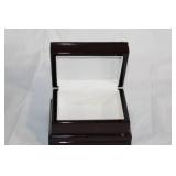 Glossy Wooden Trinket Box with Lined Interior