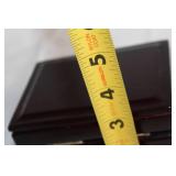 Glossy Wooden Trinket Box with Lined Interior