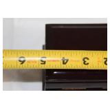 Glossy Wooden Trinket Box with Lined Interior