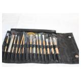 Set of 12 Makeup Brushes with Black Carrying Case