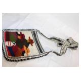 Handcrafted Wool Tapestry Shoulder Bag with Peruvian Pattern