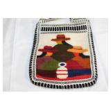 Handcrafted Wool Tapestry Shoulder Bag with Peruvian Pattern