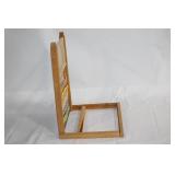 Wooden Tabletop Weaving Loom with Colorful Fabric