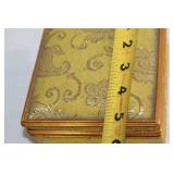 Vintage Embroidered Jewelry Box with Mirror