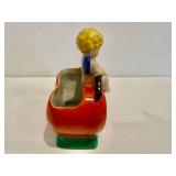 GOEBEL Bavarian Vintage Cupid w/Blue Wings Heart Planter