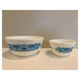 Vintage PYREX Horizon Blue Cinderella Mixing Bowls