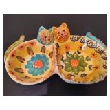 Hand Painted Cat Dishes