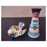 Folk Art Candle Holders