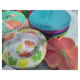Huge Lot of Summer Plastic Dishware