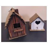Two Wood Bird Houses