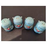 Two Sets of Viking Salt & Pepper Shakers