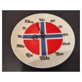 Norwegian Flag Clock