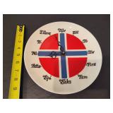 Norwegian Flag Clock