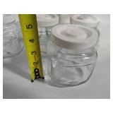 Six Glass Jars w/Lids