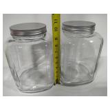 Six Glass Jars w/Lids