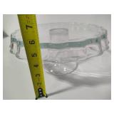 Glass Pedestal Cake Plate & Large Candy Dish w/Lid