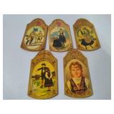 Vintage Norwegian Wood Wall Hangings