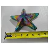 John Cook Irridescent Glass Art Starfish