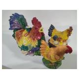 Lot of Colorful Roosters
