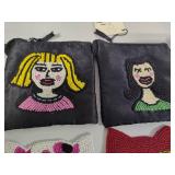 Beaded Cat Coasters & Small Bags