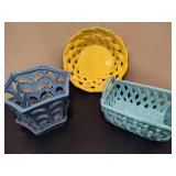 Ceramic Woven Baskets & Planter