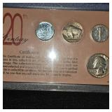 1943 Steel Penny Mint Mark Set and 20th Centrury Coin Collection