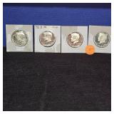 (4) Kennedy 1972 S Proof Clads
