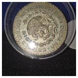 1958 Mexica Silver Peso