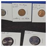Bag of Error Coins(12) and 10 Kennedy Errors