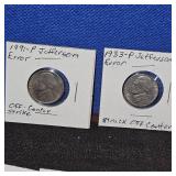 Bag of Error Coins(12) and 10 Kennedy Errors