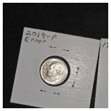 Bag of Error Coins(12) and 10 Kennedy Errors