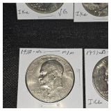 5 Ike Dollars Carded in VF and VG Condition and Street Outlaws 2022 Token