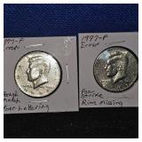 Bag of Error Coins(12) and 10 Kennedy Errors