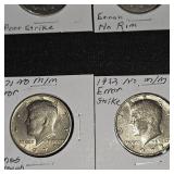 Bag of Error Coins(12) and 10 Kennedy Errors