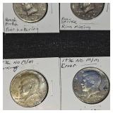 Bag of Error Coins(12) and 10 Kennedy Errors