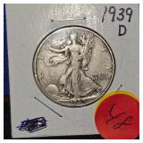 1939-D Walking Liberty, Fine
