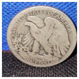 1920-S, 1920(No Mint) Walking Liberty Half Dollar, Worn
