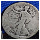 1928-S, 1934-S, Walking Liberty, Worn