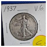 1937 Walking Liberty, VG