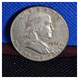 1961 Franklin Half $, AV