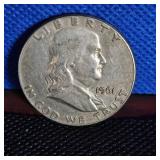 1961 Franklin Half $, AV