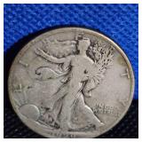 (2) 1929-D Walking Liberty Halves, Worn