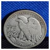 (2) 1929-D Walking Liberty Halves, Worn